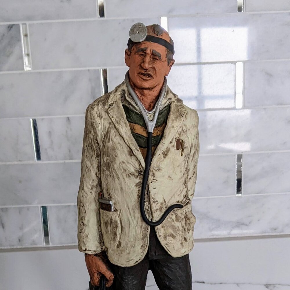 Michael Garman Ol Doc Leroy - 1970 signed statue